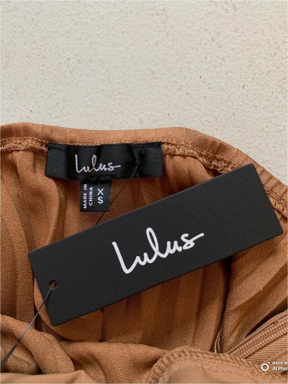 Lulu's Strapless Pleated Midi Dress in Chestnut Brown - Picture 11 of 15